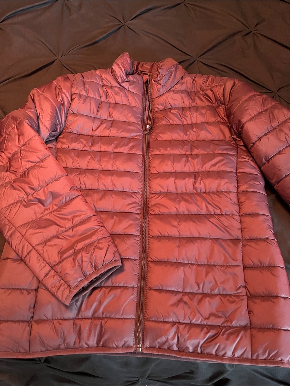 Goodfellow & Co Quilted Puffer Jacket in Deep Red